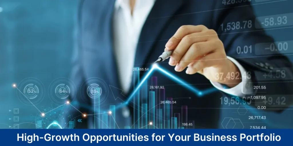 An illustration depicting High-Growth Opportunities that can significantly expand your business portfolio